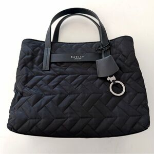 RADLEY LONDON•black quilted satchel crossbody bag EUC